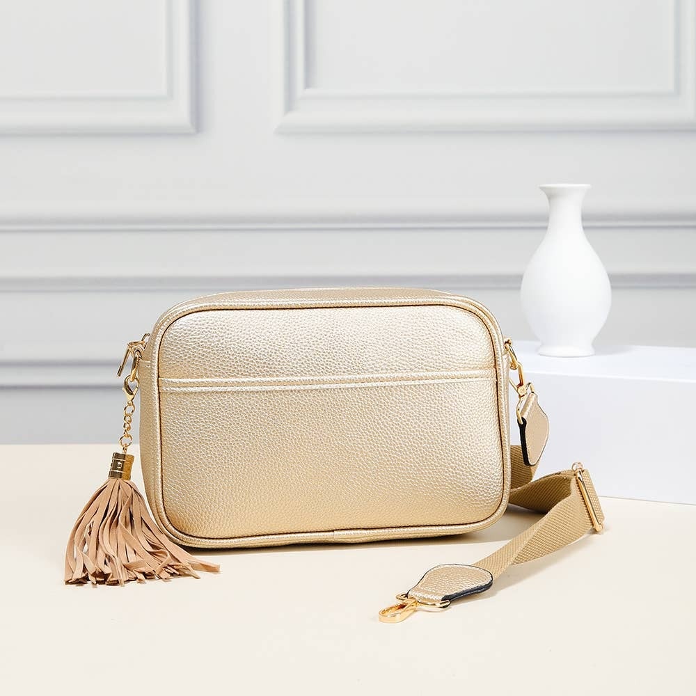 Gold Camera Crossbody Bags